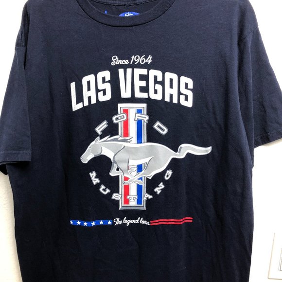 Ford Mustang Las Vegas Men's Crewneck T-shirt, Sz L - Picture 2 of 4